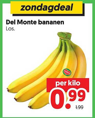 zondagdeal Del Monte bananen Los.