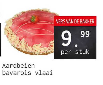 Aardbeien bavarois vlaai