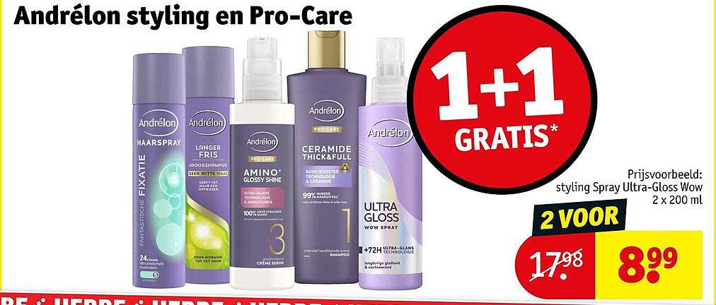 Andrélon styling en Pro-Care 1+1 GRATIS*