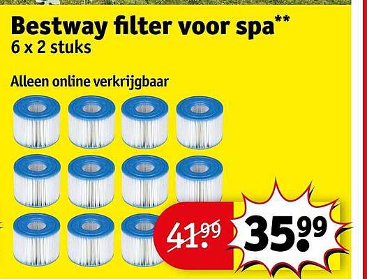Bestway filter voor spa** 6 x 2 stuks Alleen online verkrijgbaar