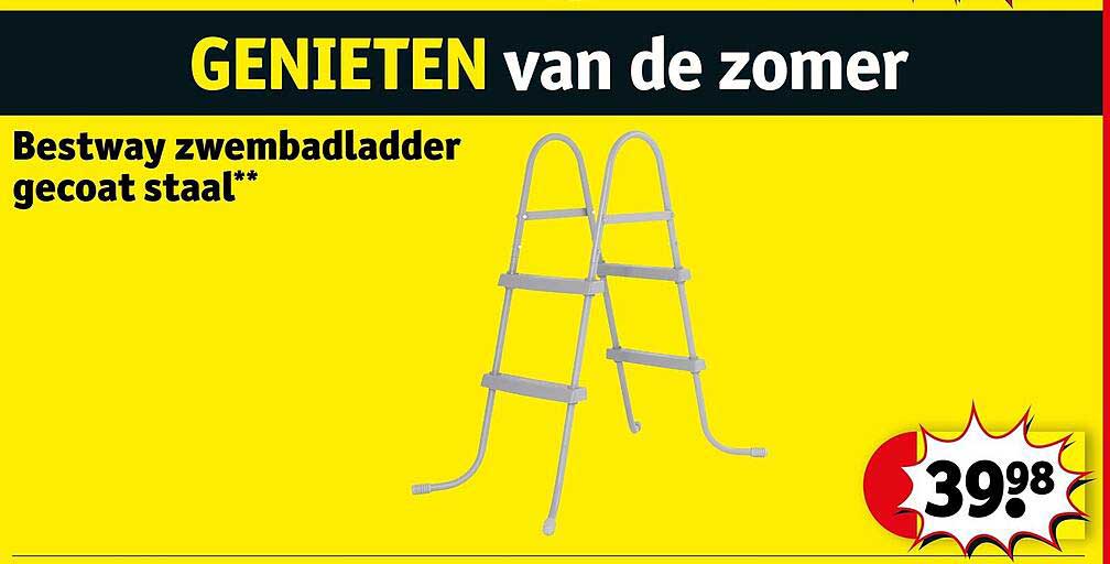 Bestway zwembadladder gecoat staal*