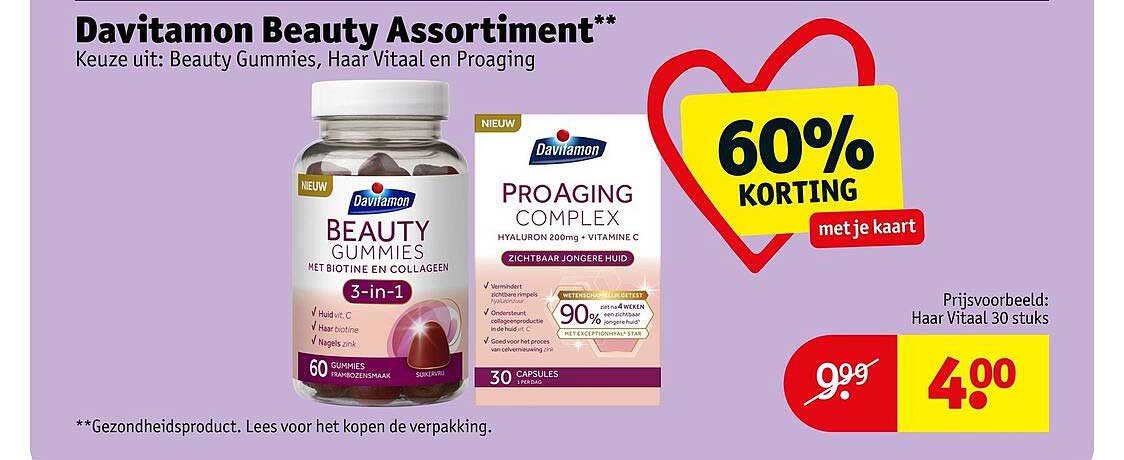 Davitamon Beauty Assortiment** 60% korting met je kaart