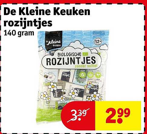 De Kleine Keuken rozijntjes 140 gram