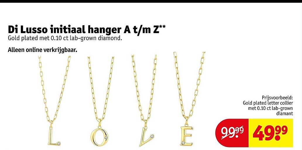 Di Lusso initiaal hanger A t/m Z**