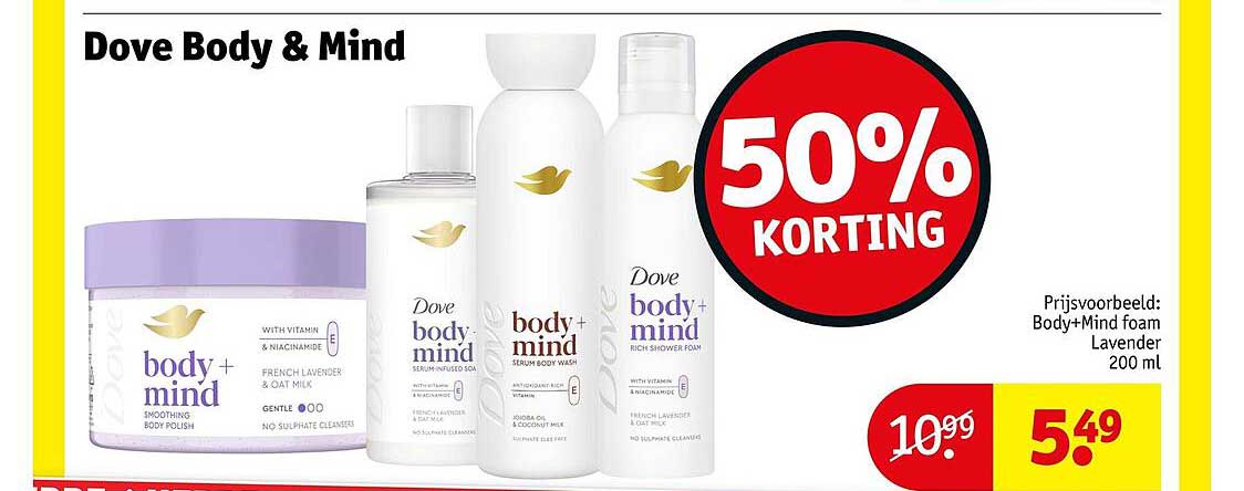 Dove Body & Mind 50% KORTING