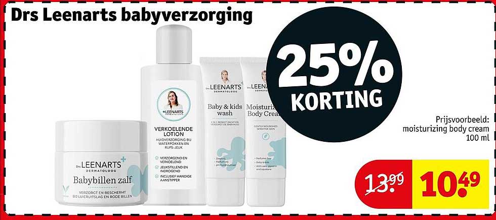 Drs Leenarts babyverzorging 25% korting