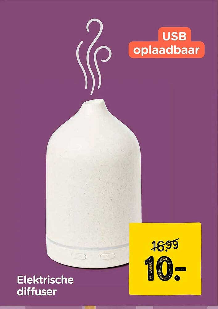 Elektrische diffuser USB oplaadbaar