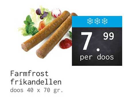 Farmfrost frikandellen doos 40 x 70 gr.
