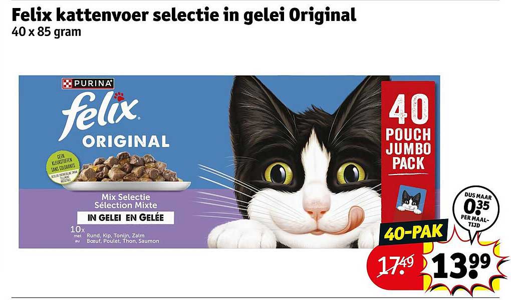 Felix kattenvoer selectie in gelei Original 40 x 85 gram