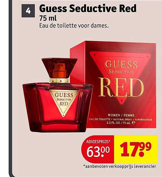 Guess Seductive Red 75 ml Eau de toilette voor dames.