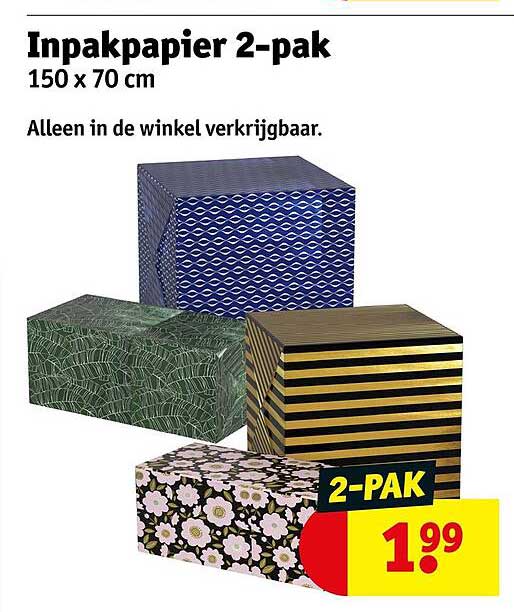 Inpakpapier 2-pak 150 x 70 cm 2-PAK