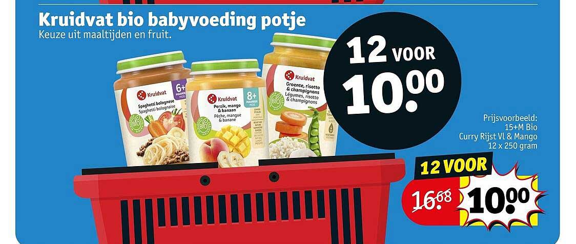 Kruidvat bio babyvoeding potje