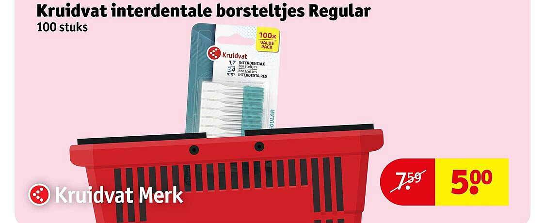 Kruidvat interdentaIe borsteltjes Regular 100 stuks