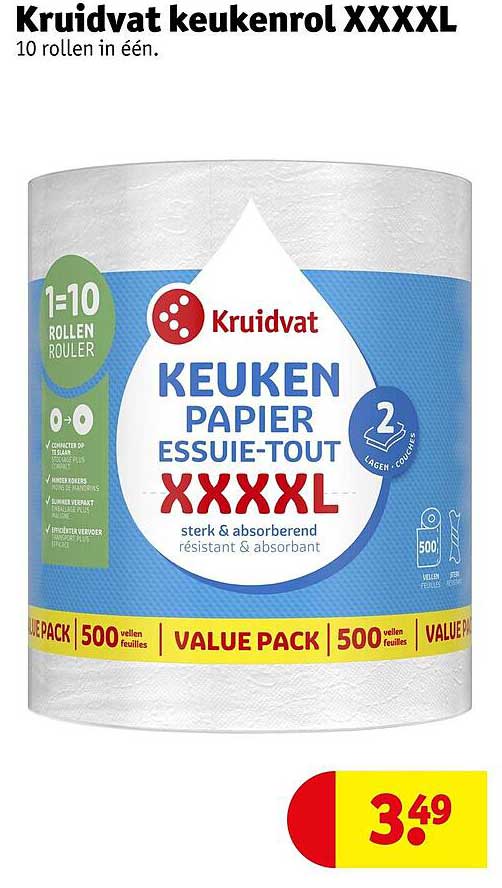 Kruidvat keukenrol XXXXL 10 rollen in één