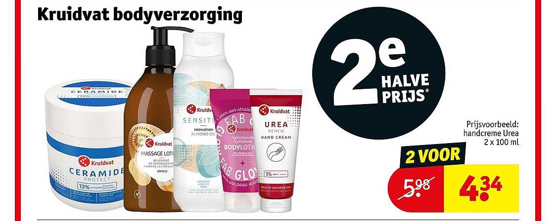 Kruidvat lichaamsverzorging 2e halve prijs
