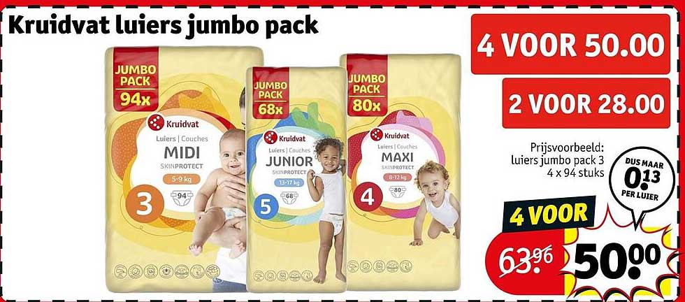 Kruidvat luiers jumbo pack
