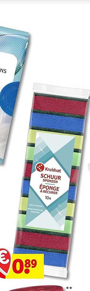 Kruidvat schuur sponzen éponge à récurer 10 x