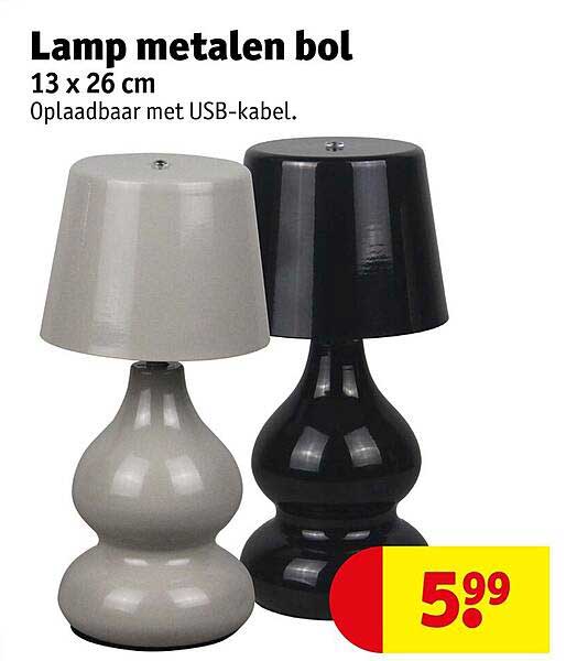 Lamp metalen bol