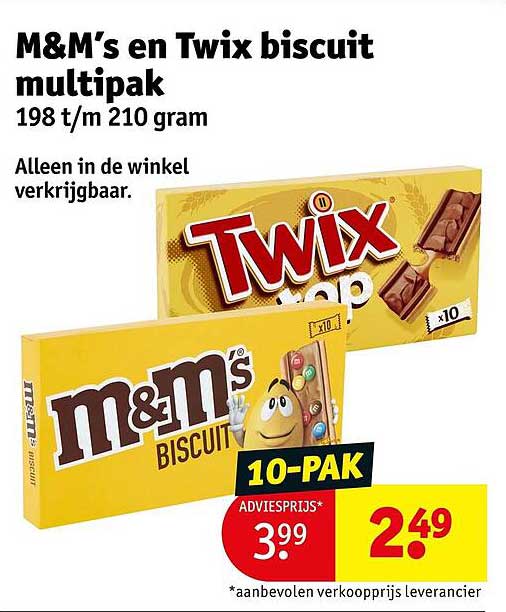 M&M’s en Twix biscuit multipak