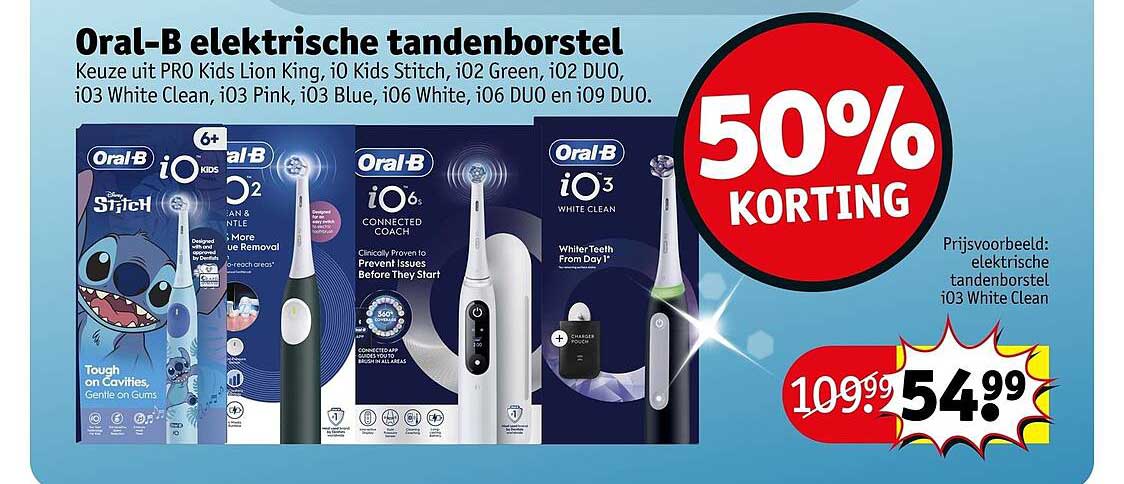 Oral-B elektrische tandenborstel 50% KORTING