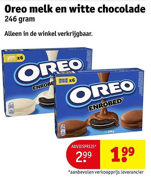 Oreo melk en witte chocolade 246 gram