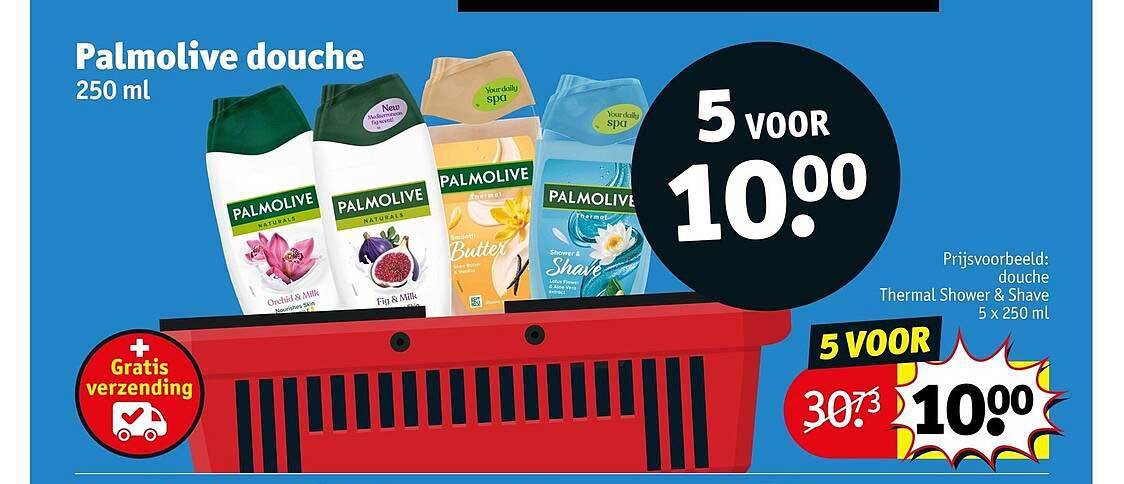 Palmolive douche 250 ml 5 voor 10.00