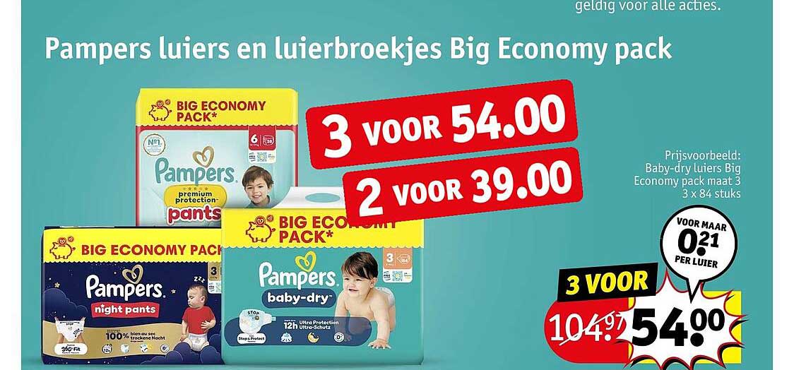 Pampers luiers en luierbroekjes Big Economy pack