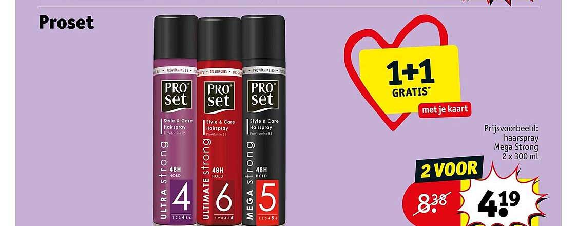 Proset 1+1 GRATIS met je kaart