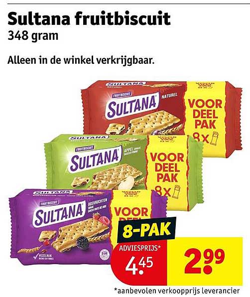 Sultana fruitbiscuit 348 gram