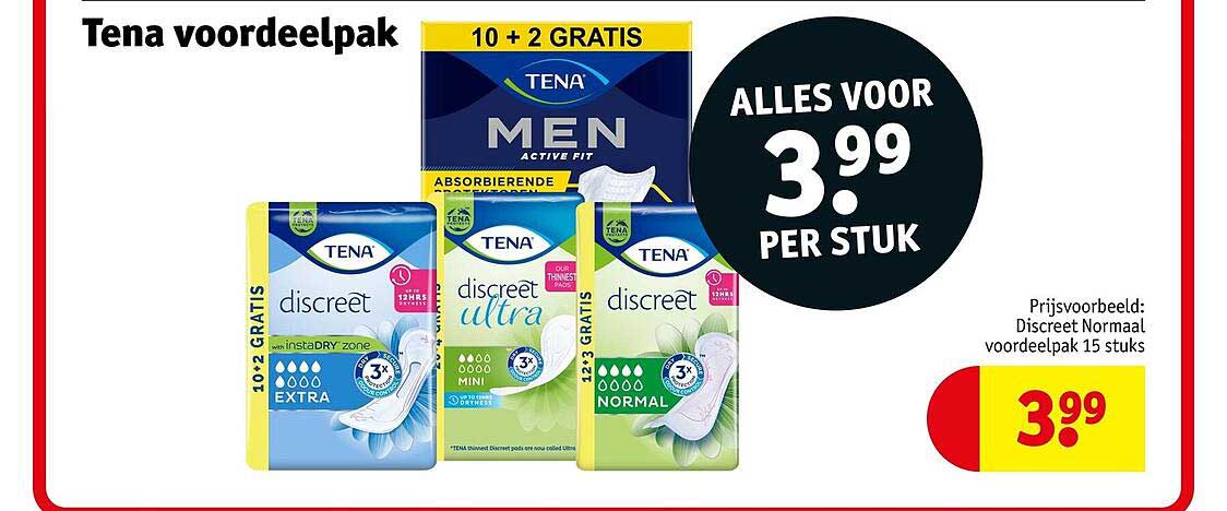 Tena voordeelpak 10 + 2 GRATIS