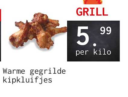 Warme gegrilde kipkluifjes