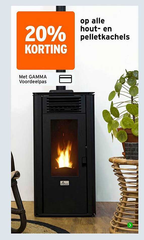 20% KORTING op alle hout- en pelletkachels