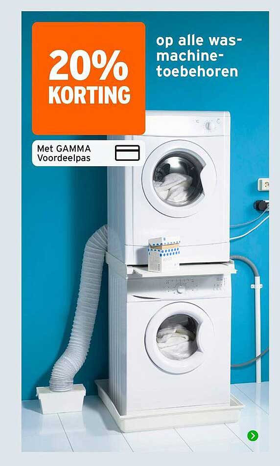 20% KORTING op alle wasmachine-toebehoren