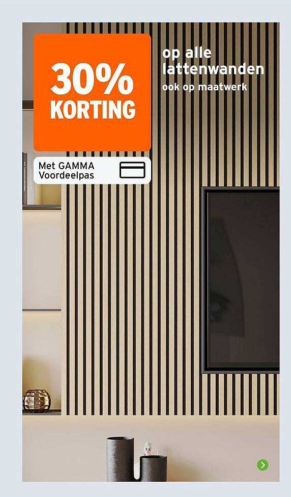 30% KORTING op alle lattenwanden ook op maatwerk