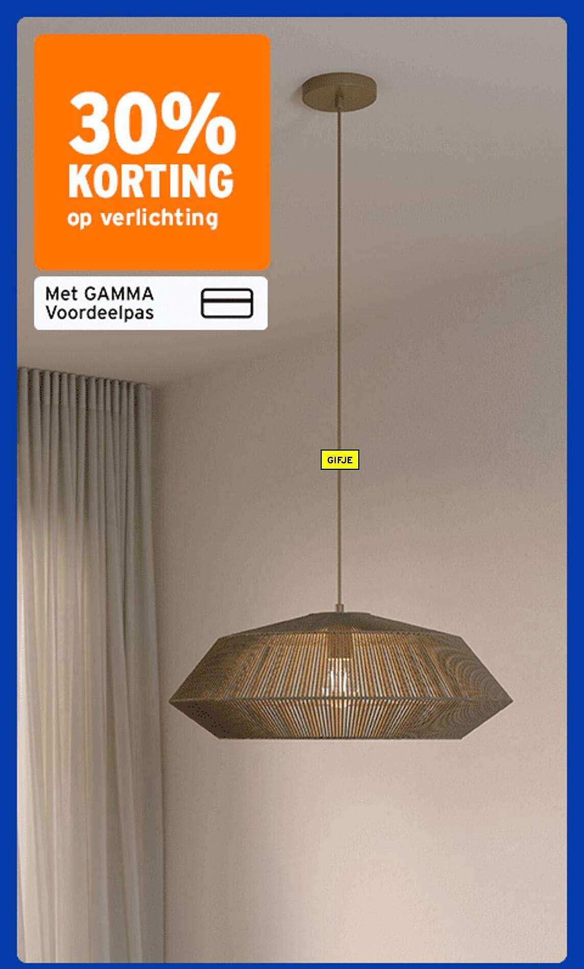 30% korting op verlichting
