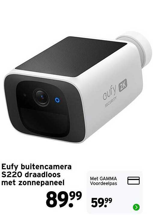 Eufy buitencamera S220 draadloos met zonnepaneel