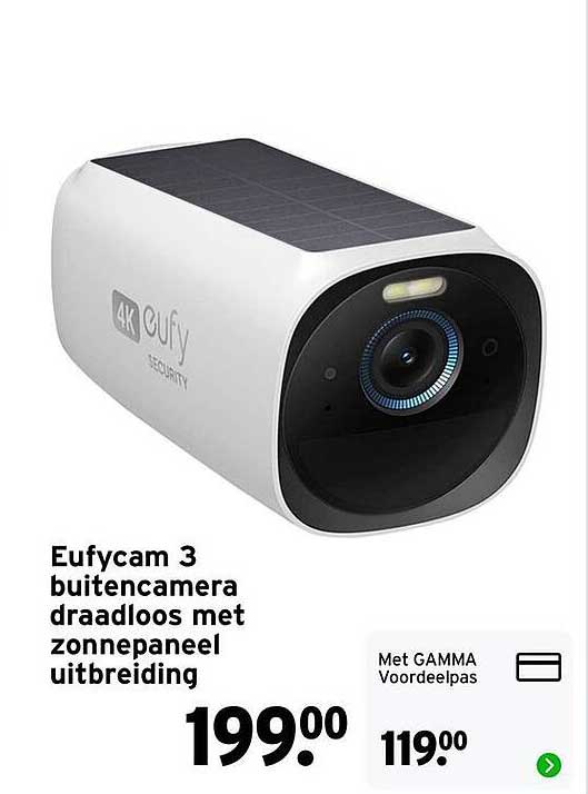 Eufycam 3 buitencamera draadloos met zonnepaneel uitbreiding