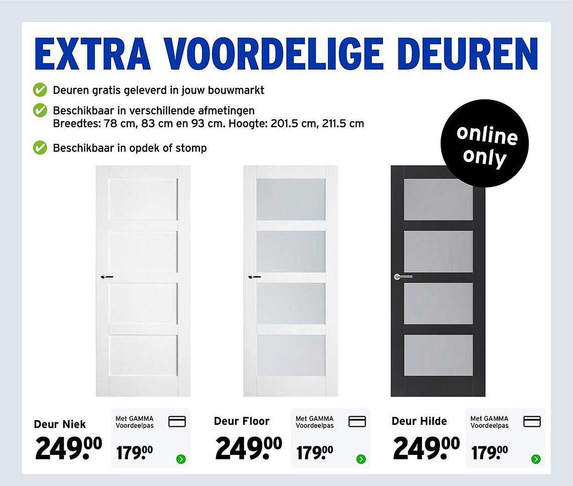 EXTRA VOORDELIGE DEUREN