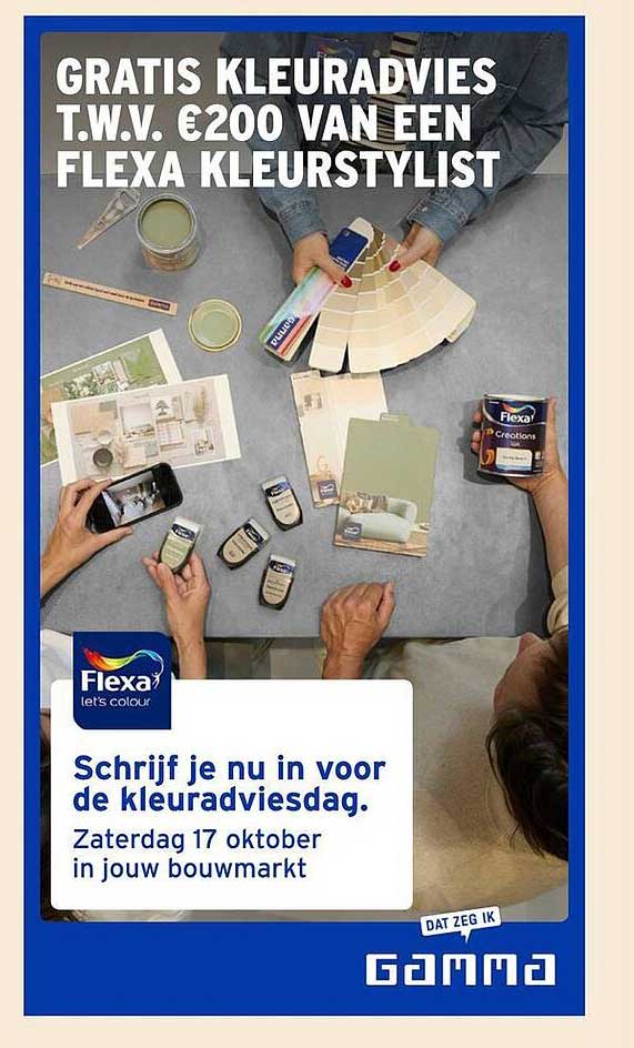 GRATIS KLEURADVIES T.W.V. €200 VAN EEN FLEXA KLEURSTYLIST
