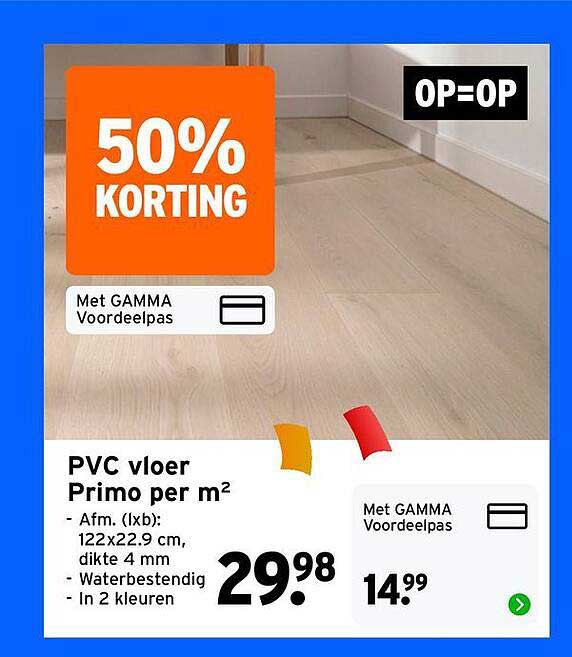 PVC vloer Primo per m²