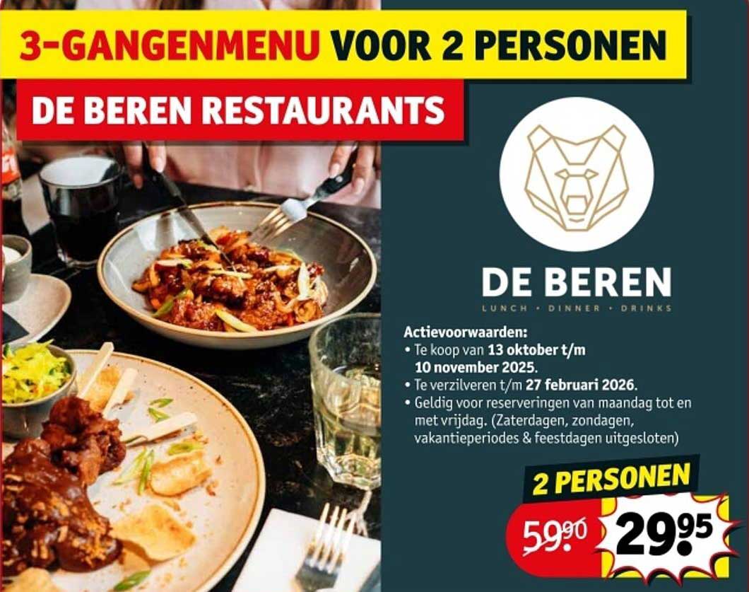 3-GANGENMENU VOOR 2 PERSONEN