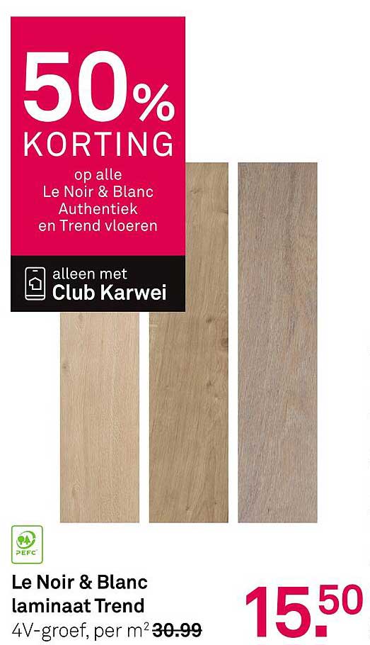 50% KORTING op alle Le Noir & Blanc Authentiek en Trend vloeren