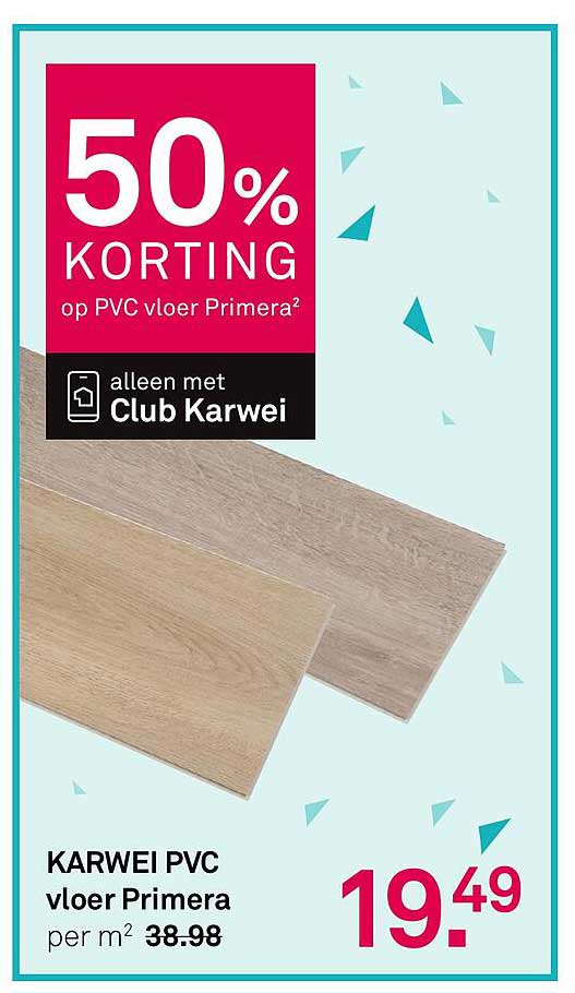 50% KORTING op PVC vloer Primera