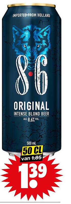 8.6 Original Intense Blond Beer 500 ml