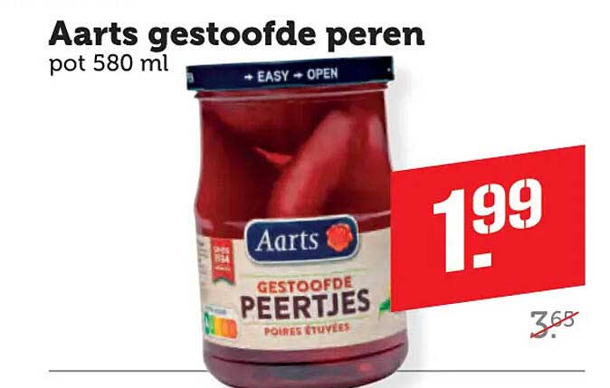 Aarts gestoofde peren pot 580 ml