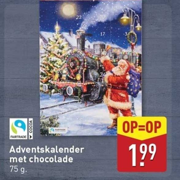 Adventskalender met chocolade