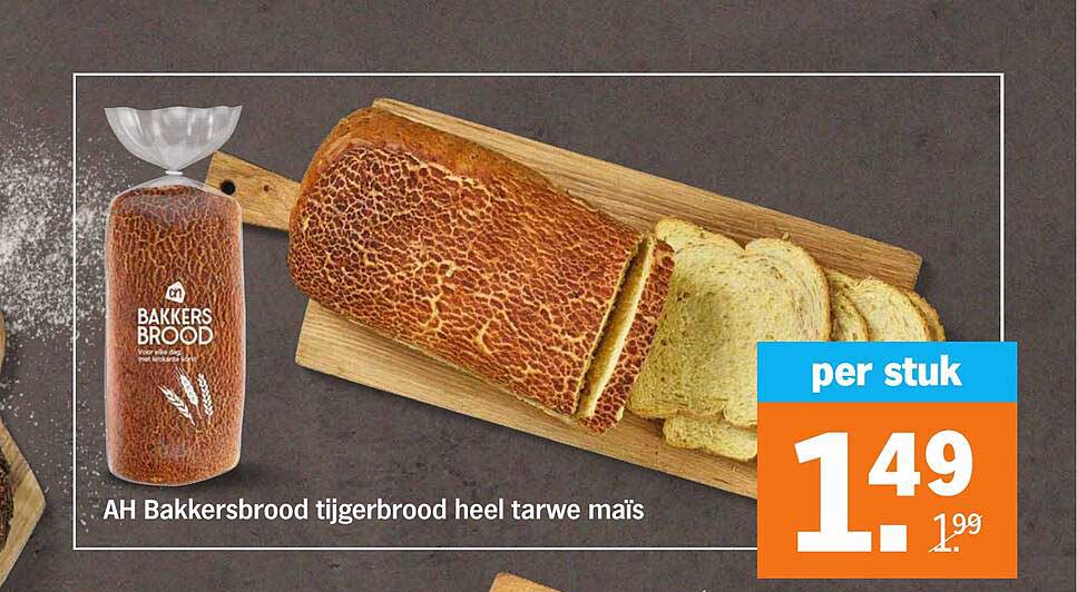 AH Bakkersbrood tijgerbrood heel tarwe maïs