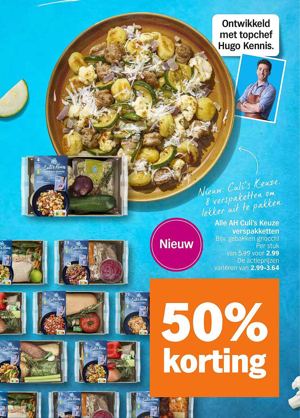 Alle AH Culi's Keuze verspaketten - Blijft gebakken gnocchi Per stuk van 5.99 voor 2.99