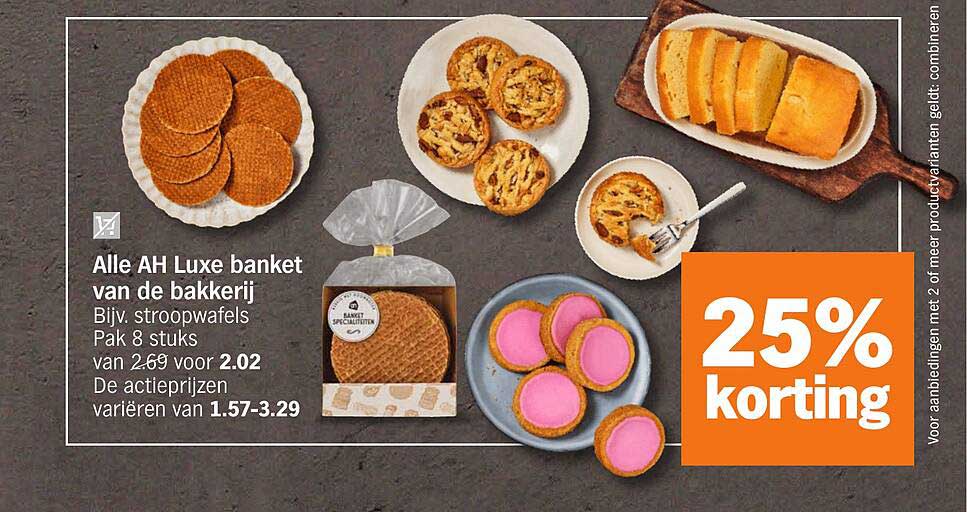 Alle AH Luxe banket van de bakkerij
