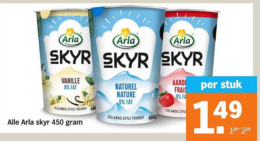 Alle Arla skyr 450 gram